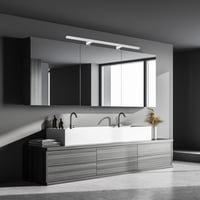 SEBSON LED osvetlenie na zrkadlo do kúpeľne 120 cm, klipové na skrinku a zrkadlo, neutrálna biela 4000K 15W 1500lm IP44 1200x98x44 mm 7