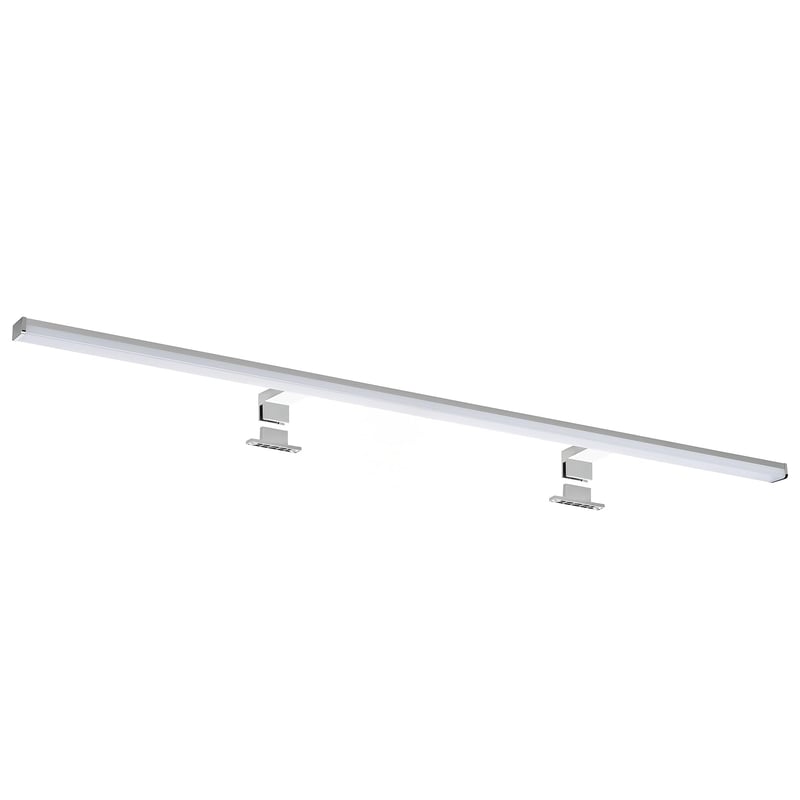 SEBSON LED osvetlenie na zrkadlo do kúpeľne 120 cm, klipové na skrinku a zrkadlo, neutrálna biela 4000K 15W 1500lm IP44 1200x98x44 mm