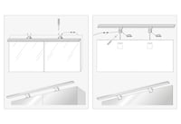 SEBSON LED osvetlenie na zrkadlo do kúpeľne 120 cm, klipové na skrinku a zrkadlo, neutrálna biela 4000K 15W 1500lm IP44 1200x98x44 mm 5