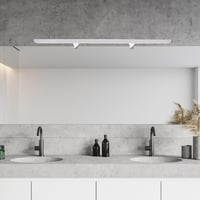 SEBSON LED osvetlenie na zrkadlo do kúpeľne 120 cm, klipové na skrinku a zrkadlo, neutrálna biela 4000K 15W 1500lm IP44 1200x98x44 mm 8