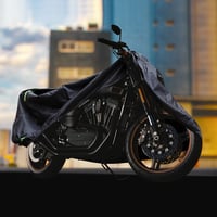 SECELES 300D Motoros Ponyva 4XL - Vízálló Oxford Motorgarázs 7 Fényvisszaverő Csíkkal, 2 Zárnyílással - Univerzális Védőtakaró Robogókhoz (2 9
