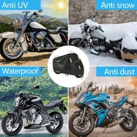 SECELES 300D Motoros Ponyva 4XL - Vízálló Oxford Motorgarázs 7 Fényvisszaverő Csíkkal, 2 Zárnyílással - Univerzális Védőtakaró Robogókhoz (2 5