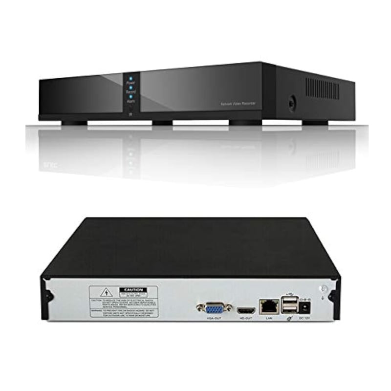 SECULINK 16-kanalni 4K/8MP Cloud NVR mrežni video snimač, 3840x2160P, H.265 kompresija, udaljeni pristup, detekcija pokreta, podrška za 6TB pohrane