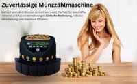 Securina24 SR1200 automatická počítačka a triedička eurových mincí – čierna 8