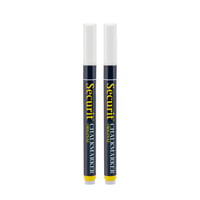 SECURIT marker s kredom, tanki vrh 1-2 mm, za neporozne površine - bijeli - 2 kom. 1