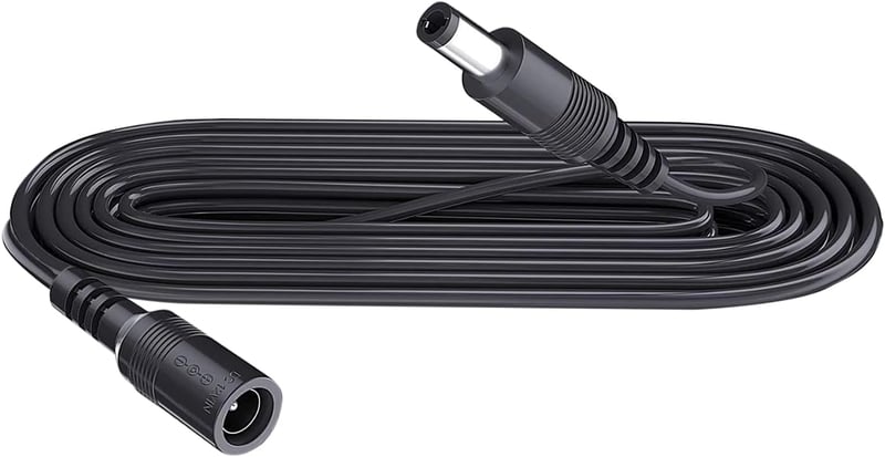 Security-01 1m DC tápkábel 5.5x2.1mm csatlakozó, 5V-24V kamerához, DVR, routerhez