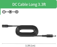 Security-01 1m DC tápkábel 5.5x2.1mm csatlakozó, 5V-24V kamerához, DVR, routerhez 2