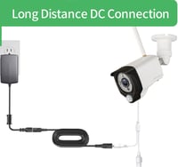 Security-01 1m DC tápkábel 5.5x2.1mm csatlakozó, 5V-24V kamerához, DVR, routerhez 6