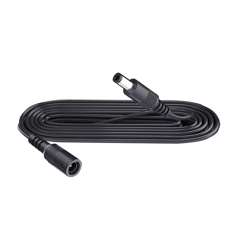 Predlžovací DC napájací kábel Security-01 5,5x2,1 mm, 1 m – čierny