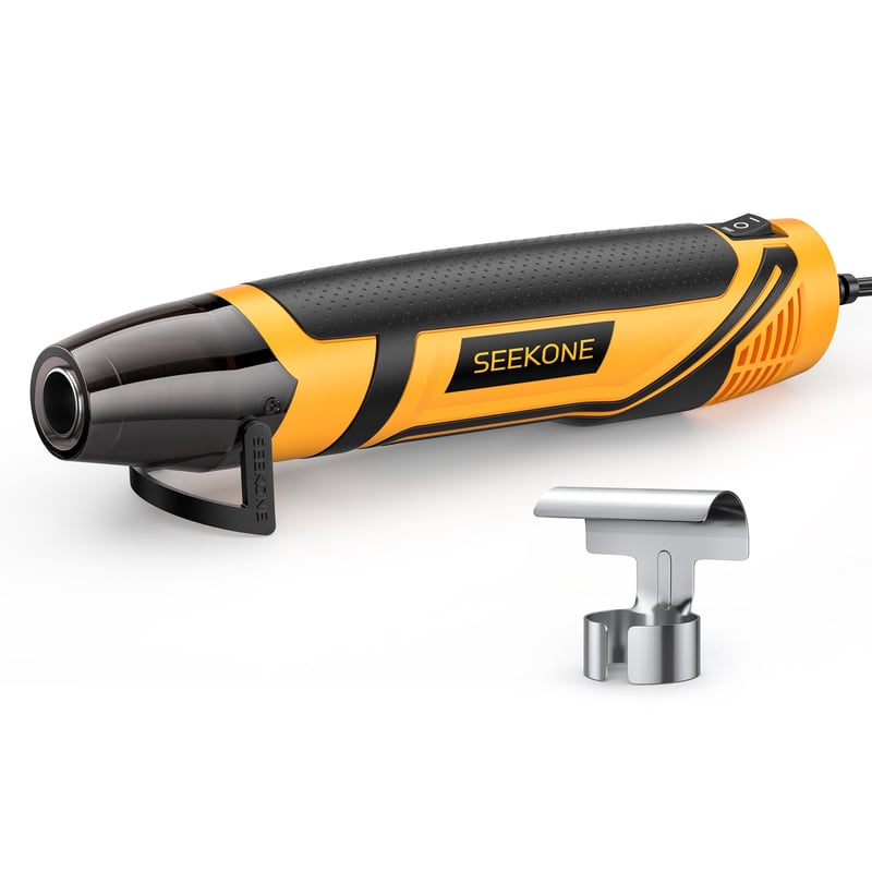 SEEKONE Mini toplinska puhalica 350W 2 Razine temperature 260°C/450°C S čeličnom mlaznicom Zaštita od preopterećenja Prijenosni pištolj na vrući zrak DIY Obrt