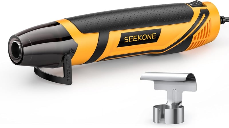 SEEKONE Mini Hőlégfúvó 350W 2 Hőfokozat 260°C/450°C Acél Fúvókával Túlterhelés Védelem Hordozható Forrólevegő Pisztoly DIY Barkács