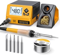 SEEKONE Professzionális Forrasztóállomás 60W - Digitális LCD Kijelzővel, 200-480°C Állítható Hőmérséklet, 5 Cserélhető Heggyel, °C/°F Átvált 1