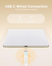 seenda Érintőpad Mac és Windows Rendszerekhez - Precíziós Fém Trackpad Többérintéses Vezérléssel, Vezetékes Touchpad MacBook/PC/Laptop Eszkö 4
