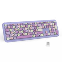 Tastatură Bluetooth AZERTY mov Seenda - Multi-dispozitiv, reîncărcabilă, compatibilă cu Windows/Mac/Android 1