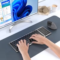 seenda Összecsukható Bluetooth Billentyűzet - Újratölthető Vezeték Nélküli Mini Billentyűzet Numerikus Résszel iOS/Android/Windows Eszközökh 8