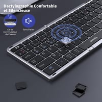 seenda Összecsukható Bluetooth Billentyűzet - Újratölthető Vezeték Nélküli Mini Billentyűzet Numerikus Résszel iOS/Android/Windows Eszközökh 4