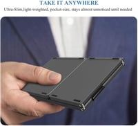 seenda Összehajtható Bluetooth Billentyűzet Érintőpaddal - 2 az 1-ben (Bluetooth + USB) Újratölthető AZERTY Hordozható Billentyűzet PC/Table 7