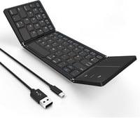 seenda Összehajtható Bluetooth Billentyűzet Érintőpaddal - 2 az 1-ben (Bluetooth + USB) Újratölthető AZERTY Hordozható Billentyűzet PC/Table 1