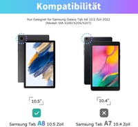 seenda Samsung Galaxy Tab A8 Tok Billentyűzettel - Háttérvilágítású Bluetooth Billentyűzet Érintőpaddal, 10.5" Tablet Védőtok, SM-X200/X205/ 2