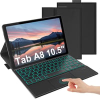 seenda Samsung Galaxy Tab A8 Tok Billentyűzettel - Háttérvilágítású Bluetooth Billentyűzet Érintőpaddal, 10.5" Tablet Védőtok, SM-X200/X205/ 1
