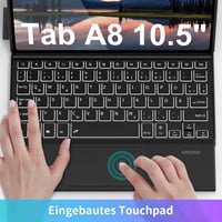 seenda Samsung Galaxy Tab A8 Tok Billentyűzettel - Háttérvilágítású Bluetooth Billentyűzet Érintőpaddal, 10.5" Tablet Védőtok, SM-X200/X205/ 4