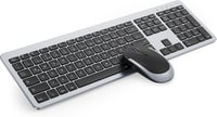 seenda SK38-3 Vezeték Nélküli Billentyűzet Egér Szett, Ultra Vékony Újratölthető Wireless Keyboard Mouse Kombó, Ergonomikus QWERTZ Fekete Ez 1