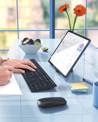 seenda SKM64-3 Bluetooth Billentyűzet és Egér Szett, Fém Kialakítású Újratölthető Kettős Módú USB és Bluetooth Billentyűzet, Ultravékony Cse 7