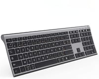 Seenda Ultratenká Bluetooth Klávesnica s 3 Kanálmi - Nabíjateľná, Kompatibilná s Viacerými Zariadeniami PC, Tablet, Telefón, iPad 1