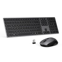 Set tastatură și mouse wireless ultra-subțire Seenda, layout german QWERTZ, gri spațial 1