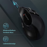 seenda Vertikális Ergonomikus Egér - Bluetooth 5.0 + 2.4G Vezeték Nélküli, Újratölthető, Többeszközös Kompatibilitás Windows/Mac/Android/iOS 5
