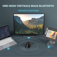 seenda Vertikális Ergonomikus Egér - Bluetooth 5.0 + 2.4G Vezeték Nélküli, Újratölthető, Többeszközös Kompatibilitás Windows/Mac/Android/iOS 2