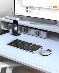 seenda Vezeték Nélküli Billentyűzet és Egér Szett, Kompakt 70% QWERTZ Kiosztású Ultravékony Mini Billentyűzet, USB Vevőegységgel, PC/Laptop/ 8