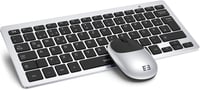 seenda Vezeték Nélküli Billentyűzet és Egér Szett, Kompakt 70% QWERTZ Kiosztású Ultravékony Mini Billentyűzet, USB Vevőegységgel, PC/Laptop/ 1