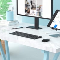 seenda Vezeték Nélküli Billentyűzet és Egér Szett - Többeszközös Csatlakozás (2.4GHz + BT1 + BT2), Újratölthető, Vékony, AZERTY Kiosztás, PC 7