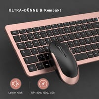 Seenda Vezeték nélküli Billentyűzet és Egér Szett, Ultravékony, Csendes, Ergonomikus, Porálló 5