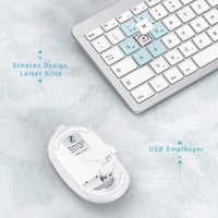 Seenda Vezeték nélküli Billentyűzet és Egér Szett, Ultravékony, Csendes, Ergonomikus 4