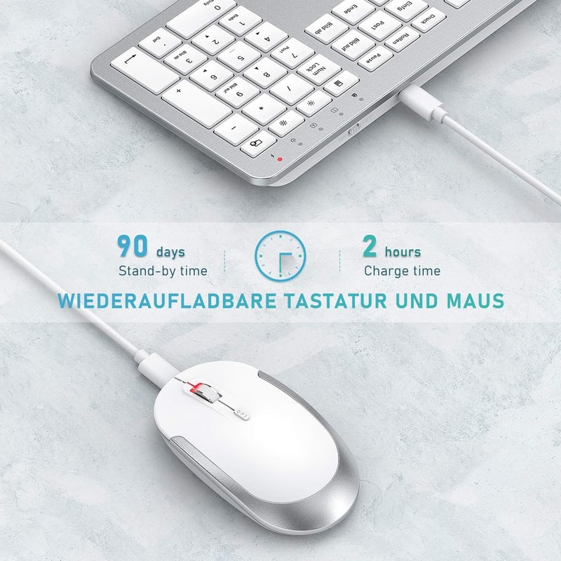 Seenda Vezeték nélküli Billentyűzet és Egér Szett, Ultravékony, Csendes, Ergonomikus