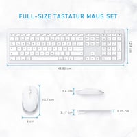 Seenda Vezeték nélküli Billentyűzet és Egér Szett, Ultravékony, Csendes, Ergonomikus 6