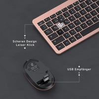 Seenda Vezeték nélküli Billentyűzet és Egér Szett, Ultravékony, Csendes, Ergonomikus, Porálló 4