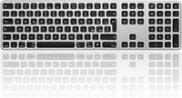 seenda Vezeték Nélküli Billentyűzet Mac-hez - Háttérvilágítás, USB és Type-C Vevőegység, AZERTY Francia Kiosztás, Újratölthető, Apple iMac/M 1