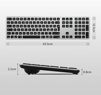 seenda Vezeték Nélküli Billentyűzet Mac-hez - Háttérvilágítás, USB és Type-C Vevőegység, AZERTY Francia Kiosztás, Újratölthető, Apple iMac/M 6