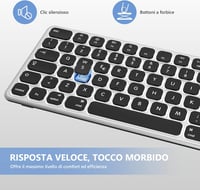 seenda Vezeték Nélküli Billentyűzet Mac-hez - Háttérvilágítás, USB és Type-C Vevőegység, AZERTY Francia Kiosztás, Újratölthető, Apple iMac/M 5
