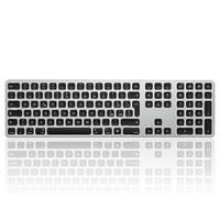 Seenda bežična tipkovnica za Mac - pozadinsko osvjetljenje, USB i Type-C prijemnik, AZERTY francuski raspored, punjiva, Apple iMac/M 1