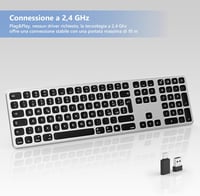 seenda Vezeték Nélküli Billentyűzet Mac-hez - Háttérvilágítás, USB és Type-C Vevőegység, AZERTY Francia Kiosztás, Újratölthető, Apple iMac/M 2