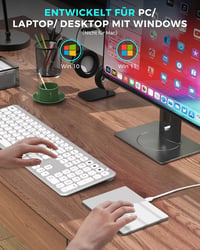 seenda Vezetékes Touchpad PC-hez, Edzett Üveg Felülettel és Alumínium Alappal, Nagy Pontosságú Navigáció, Külső Érintőpad Windows 10/11 Rend 7