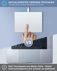 seenda Vezetékes Touchpad PC-hez, Edzett Üveg Felülettel és Alumínium Alappal, Nagy Pontosságú Navigáció, Külső Érintőpad Windows 10/11 Rend 5