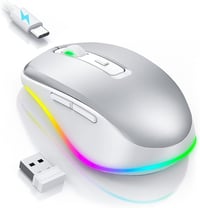 seenda Wireless LED egér töltővel, csendes 2.4G USB, 2000 DPI, PC/Laptop/Mac 1