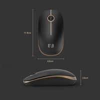 Seenda Vezeték nélküli Egér 2.4G 1600 DPI Csendes Kattintással - Fekete és Arany 8