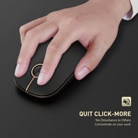 Seenda Vezeték nélküli Egér 2.4G 1600 DPI Csendes Kattintással - Fekete és Arany 2