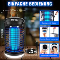 Seenlast 15W 4200V UV Szúnyogcsapda Elektromos Rovarirtó Lámpa IPX4 9
